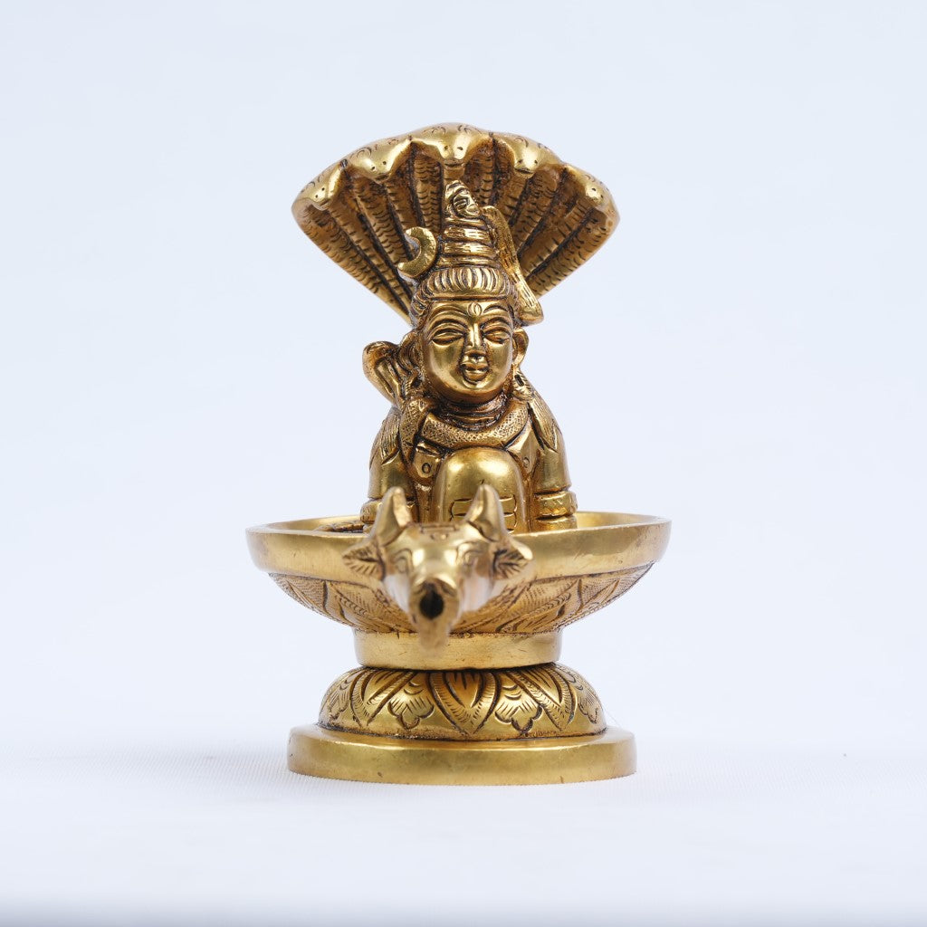 PujaCraft Artisan Crafted Brass Sanku Chakra Pooja Hand Bell (Heavy an