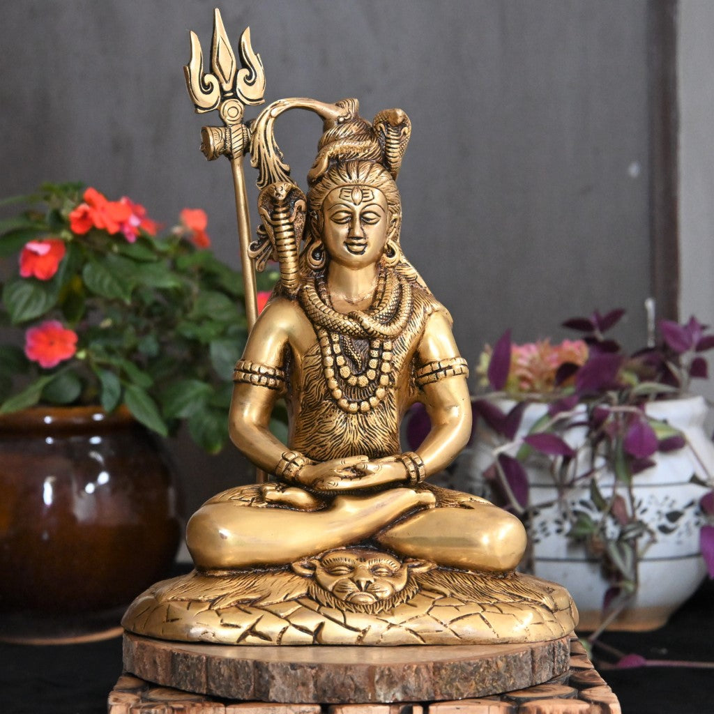 Lord shiva idol shiv ji brass statue for home decor shiva murti