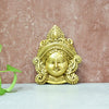 Brass Goddess Durga face Wall Hanging for Pooja Mandir Home Decor Small size (7 Inch) Maa durga Puja Living room hall Showpiece