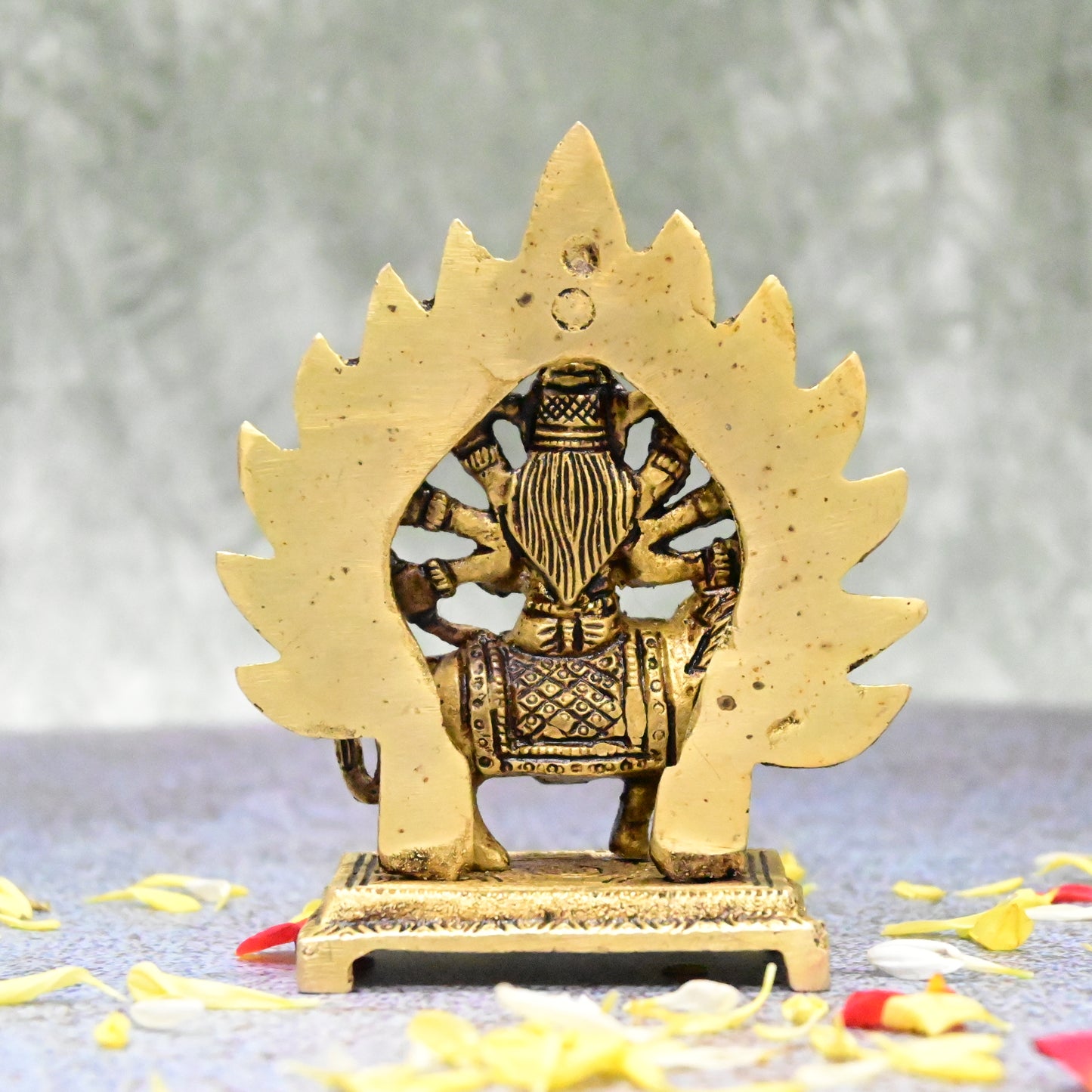 Brass Durga maa Idol small for Pooja home decor (4.5 Inch) Durga mata murti pital devi statue