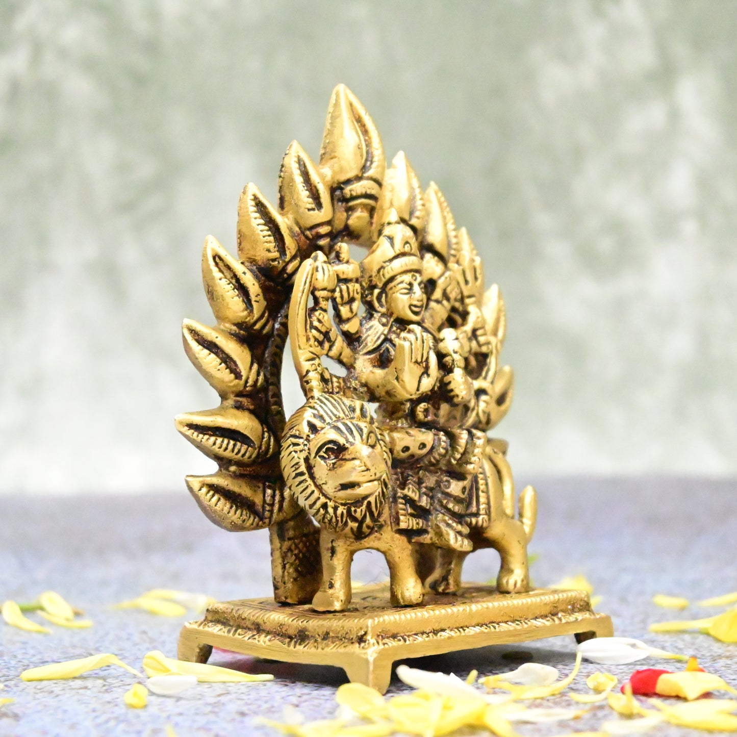 Brass Durga maa Idol small for Pooja home decor (4.5 Inch) Durga mata murti pital devi statue