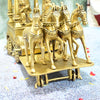 Brass Krishna arjun rath idol big size (16 Inch, 9.2 Kg) Brass Krishna arjuna rath statue chariot horses showpiece home decor