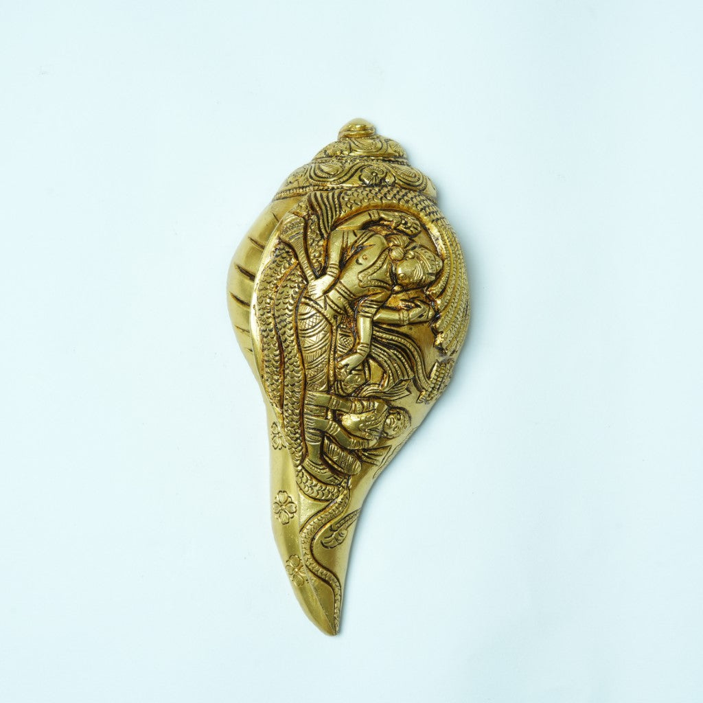 Brass Shanku Wall hanging (8 Inch) Wall hangings for home decoration living room