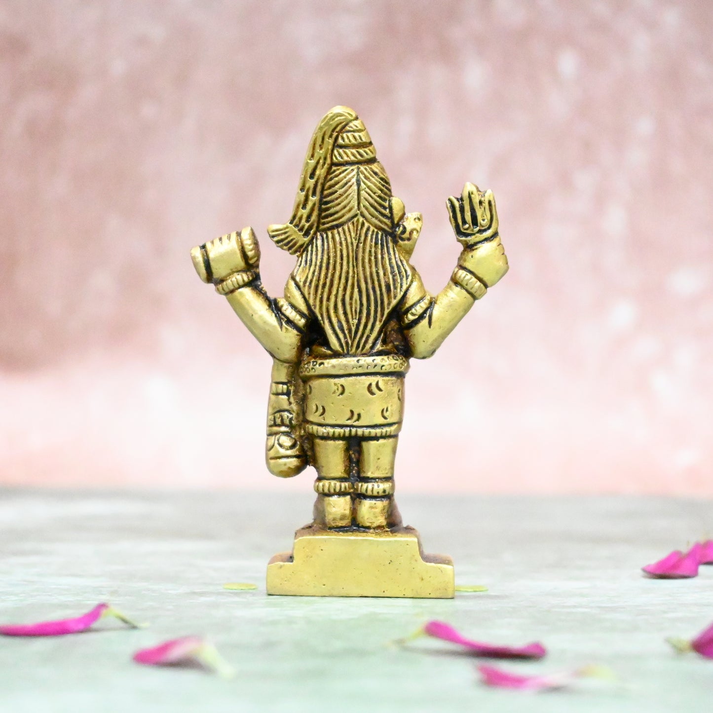 Brass Shiva Idol small size (3 Inch) Lord Shiva idol standing for home decor car dashboard office desk puja gift