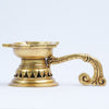 Brass diya for puja (Small size) home decor: Diya with handle (Diya Stand)