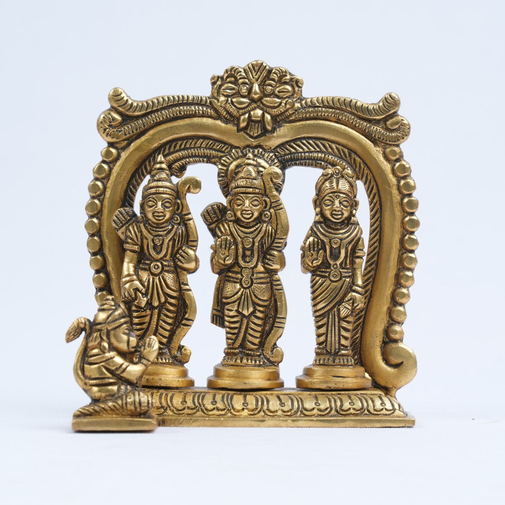 Brass ram darbar murti for home (4.5 inch) Ram parivar brass idol set for puja small size