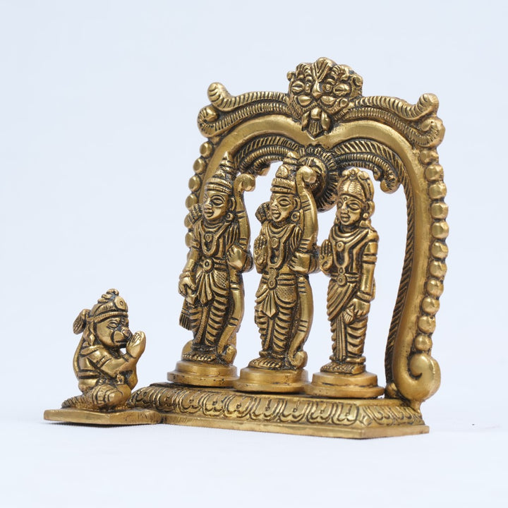 Brass ram darbar murti for home (4.5 inch) Ram parivar brass idol set for puja small size