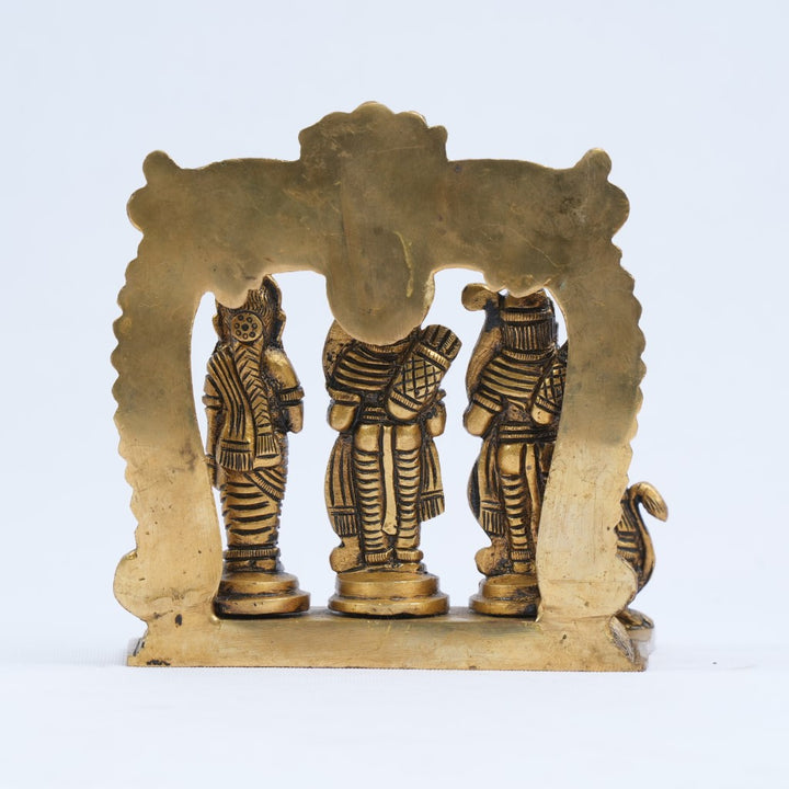 Brass ram darbar murti for home (4.5 inch) Ram parivar brass idol set for puja small size