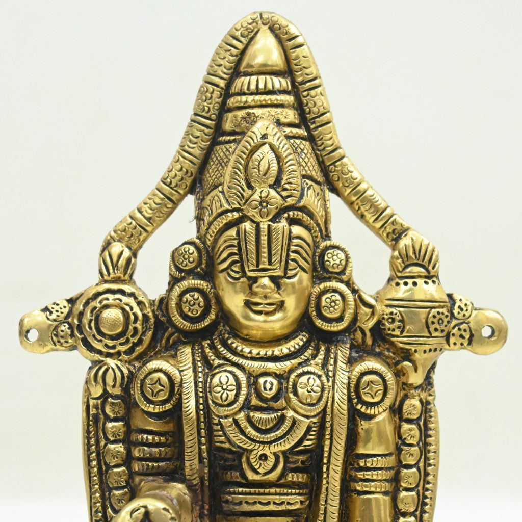 Brass tirupati balaji idol for pooja room lord venkateswara swamy murti statue home decor big size