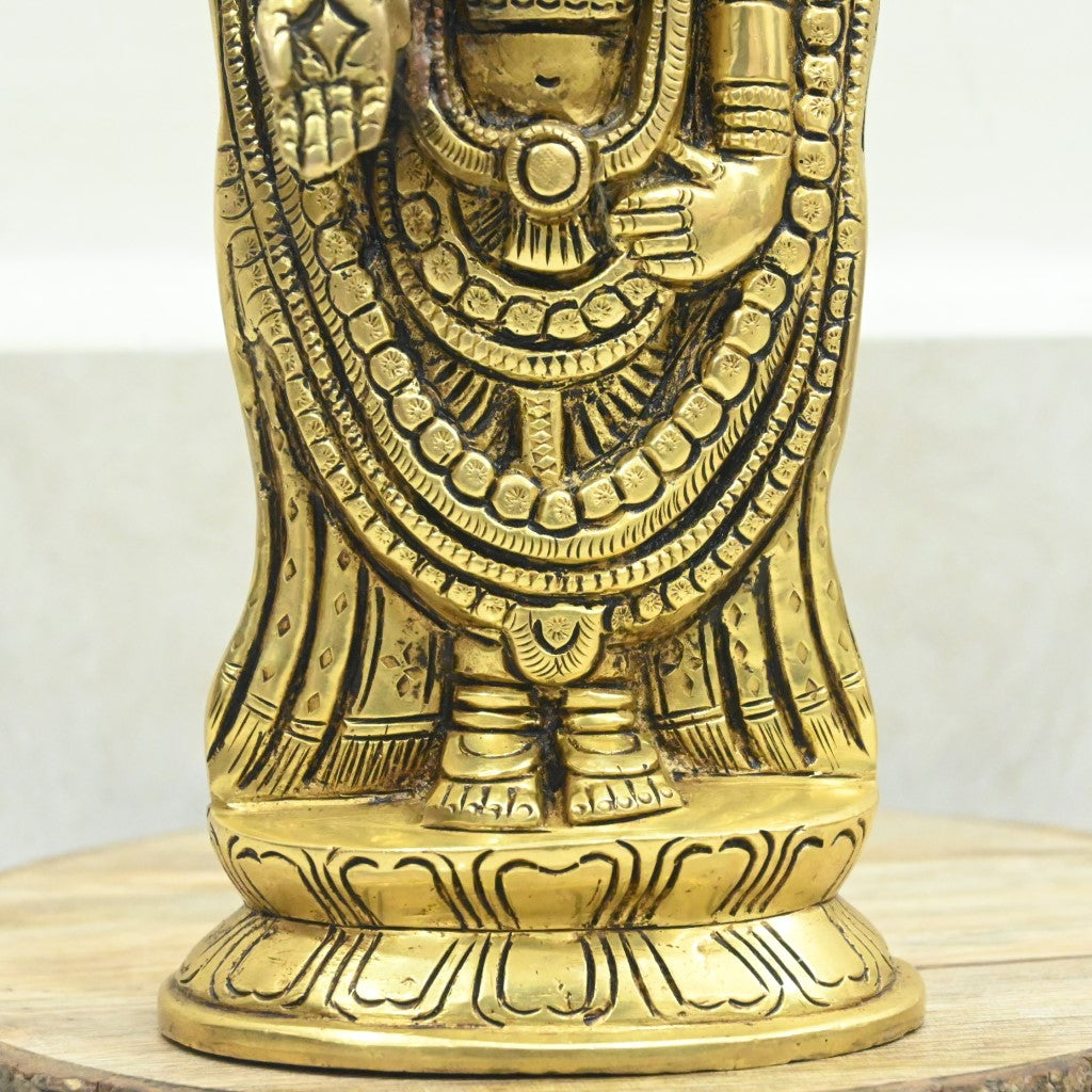 Brass tirupati balaji idol for pooja room lord venkateswara swamy murti statue home decor big size