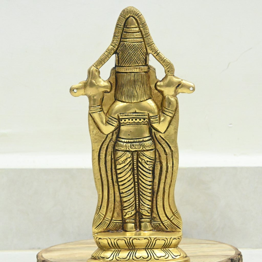 Brass tirupati balaji idol for pooja room lord venkateswara swamy murti statue home decor big size