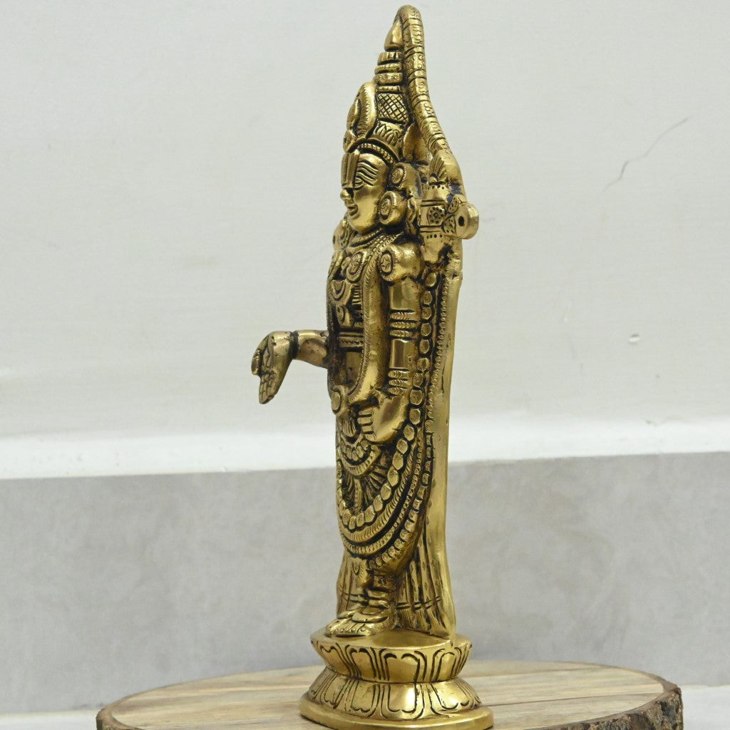 Brass saraswati murti for pooja big size home decor idol goddess