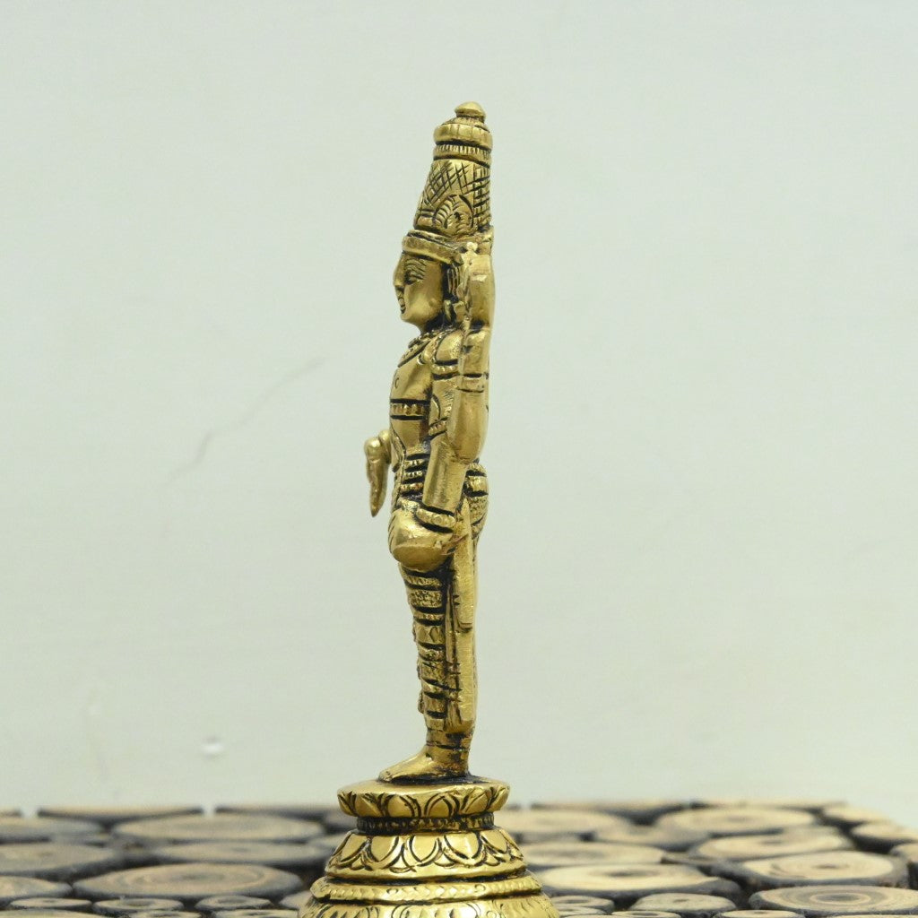 Brass tirupati balaji idol lord venkateswara swamy statue murti for puja home decor small size