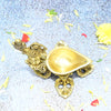 Brass Annapakshi Diya Small Size (5 Inch) Divine Swan Peacock Vilakku Oil lamp Diyas for Puja Home Temple Decor Pooja Mandir Items Articles Diwali Decorative