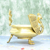 Peacock Urli bowl for home decor big size Brass (2.9 Kg) Winged Peacock Design brass Urli