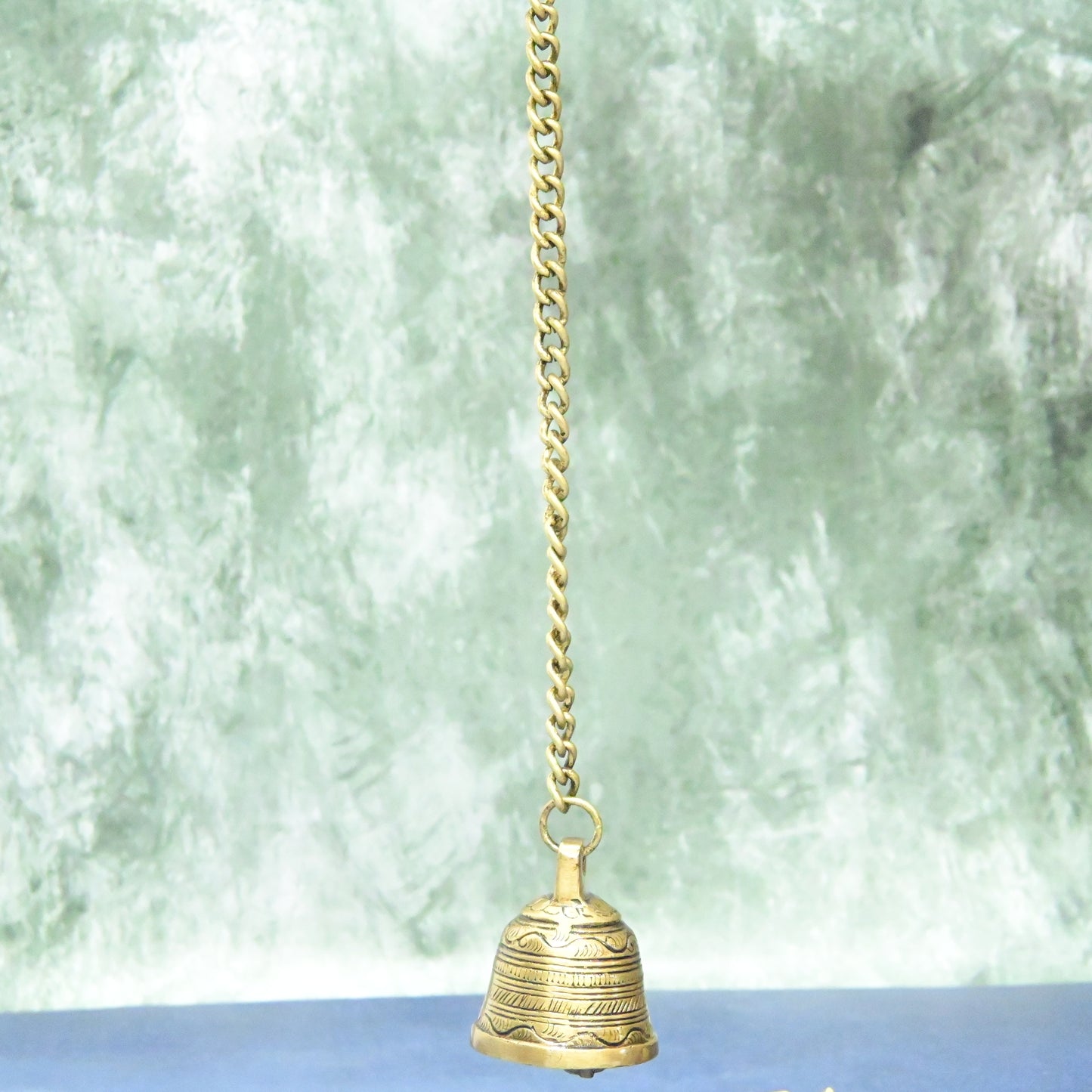 Brass Bell Wall Hanging Small Size for Pooja Mandir Room Home Temple (430 Grams) Bells House Decoration Living Room Decor Showpiece Main Entrance Door Garden