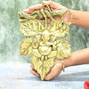 Brass Wall Hanging Ganesh for Pooja Room Home Decoration (7 Inch) LEAF Ganpati Decor Puja Mandir Main Entrance Door Big Size Vinayagar Ganesha