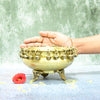 Brass Urli bowl for home decor puja (1.1 Kg) Plain brass urli small size for diwali decoration