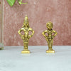 Brass Vitthal Rukmini Idol Pair Set Small Size (5") Pandharpur Lord Vitthal Rukmini Statue Murti daily Puja room Home Decor