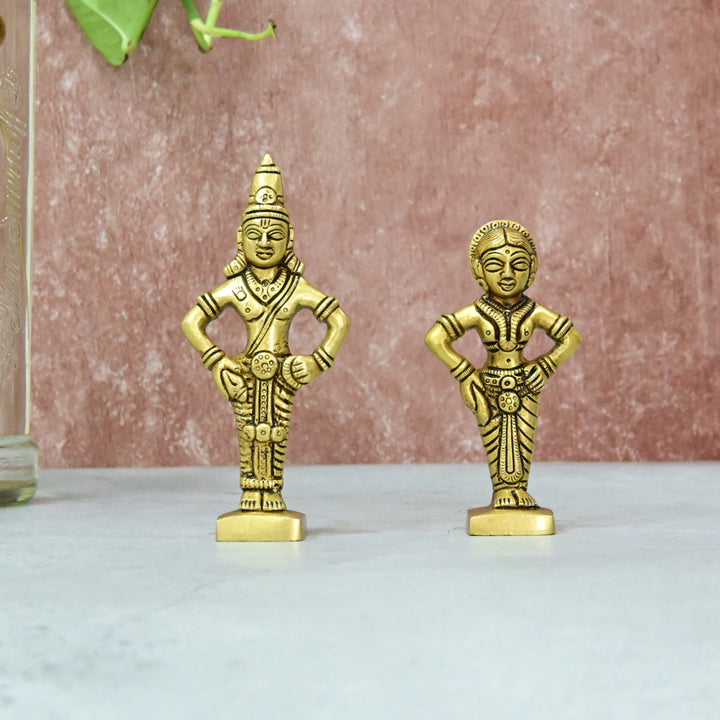 Brass Vitthal Rukmini Idol Pair Set Small Size (5