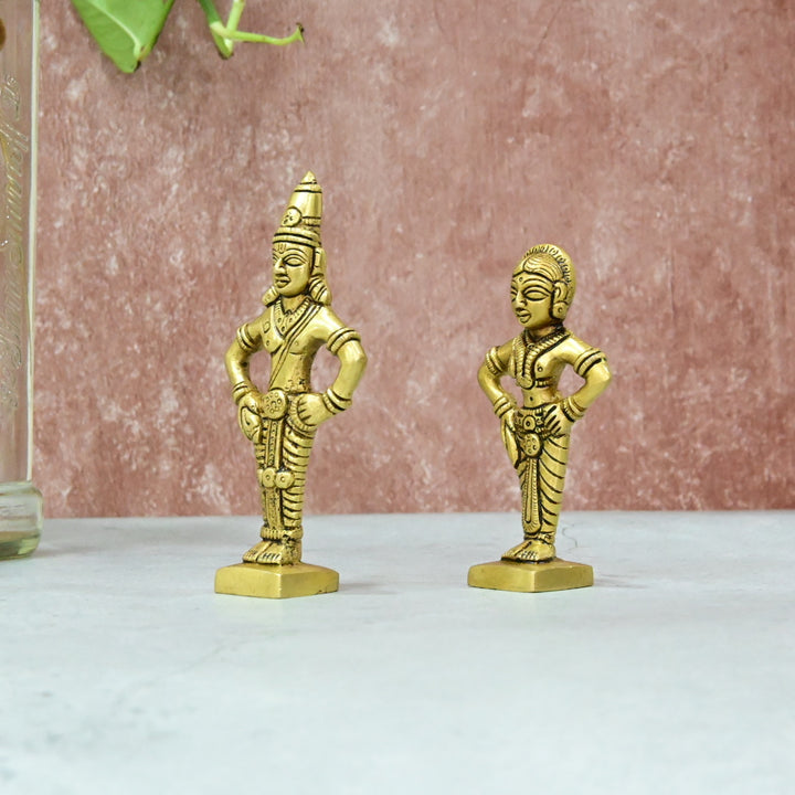 Brass Vitthal Rukmini Idol Pair Set Small Size (5