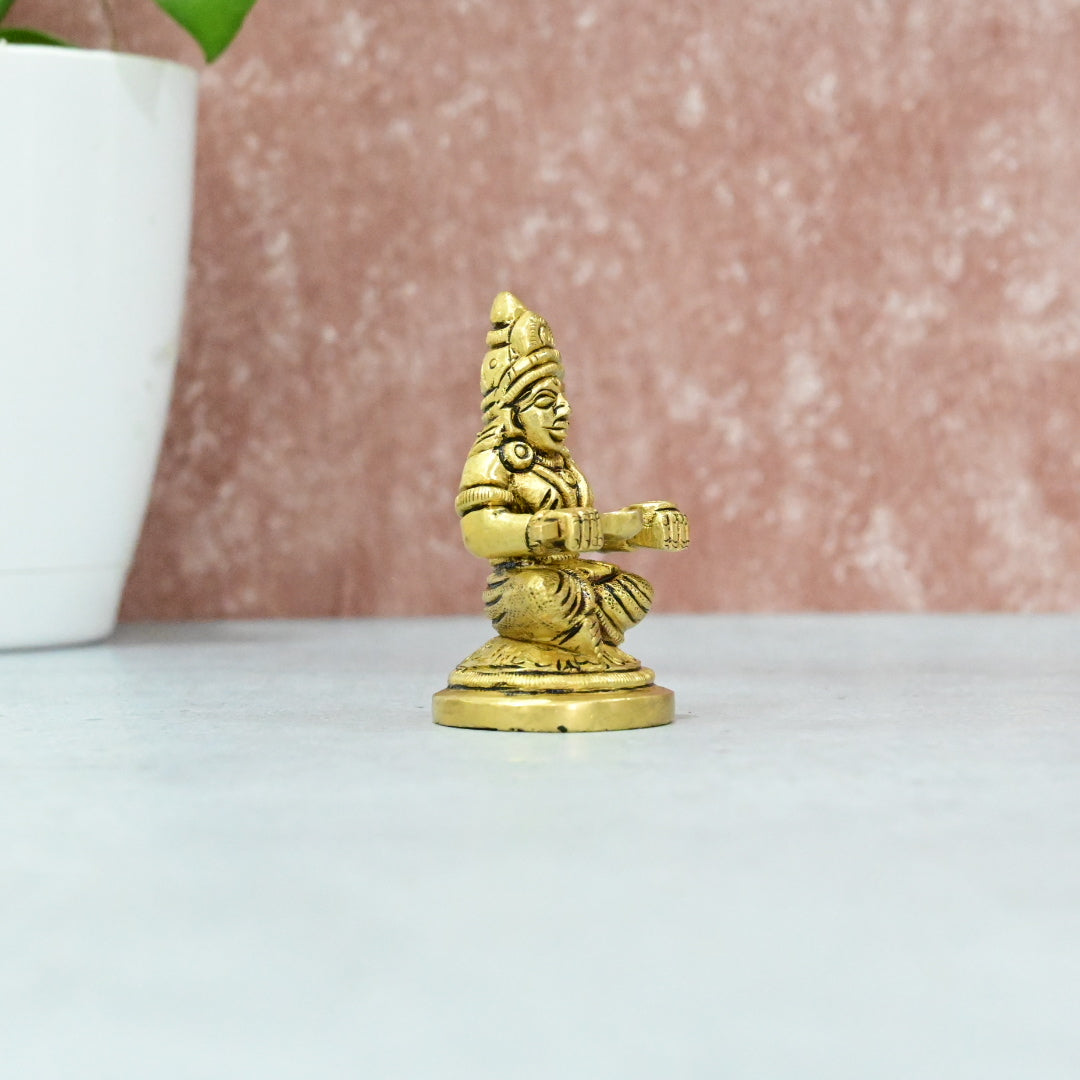 Brass Annapurna Idol Small size (2.3 Inch) Goddess Annapurni Devi Maa Murti Statue for daily Puja Pooja room Home