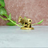 Brass Cow Calf Statue small size (2 Inch) Kamadhenu cow with calf idol small size murti for pooja mandir home decor