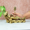 Brass Shree Anantha padmanabha swamy idol Small size (4.5 Inch) Sree Vishnu padmanabhaswamy Statue Swami murti for Pooja Home Decor