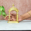 Brass Pooja Mandir for Home Temple Puja room Small size (7 Inch) for God Idols Statue Murti House Decor