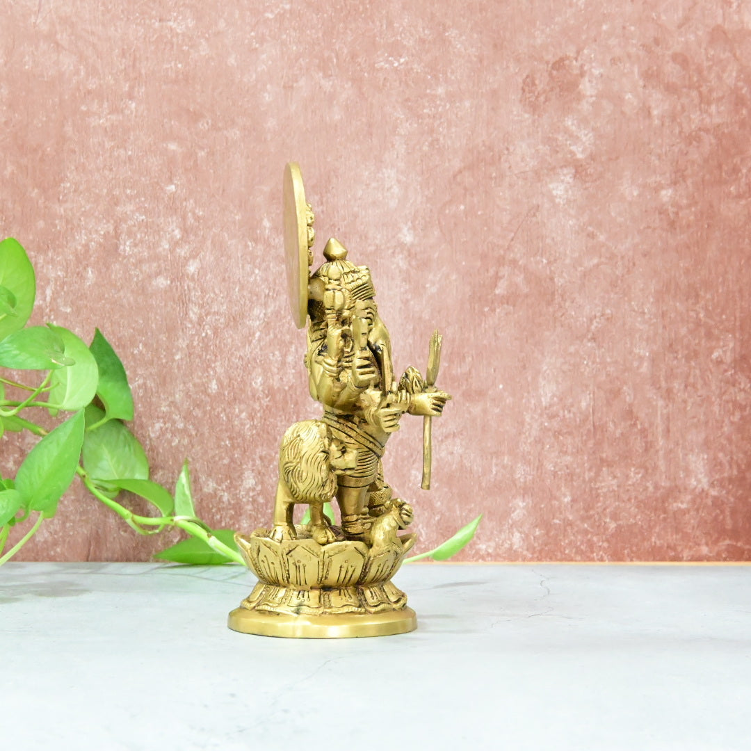 Drishti ganapathi idol (9") Brass Drishti ganesha for entrance to home door house