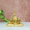 Brass Ram Mandir Showpiece (5 Inch, Big Size) Lord Ram Temple Sculpture, Decorative Spiritual Home Decor, Gift for Festivals