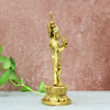 Brass Krishna Idol Murti Big size (11 Inch) Lord Shri Krishnan Statue with Flute standing for Home Decor Showpiece Hall Gifting