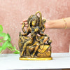 Brass Shiv Parvati Idol big size (11 Inch) Shiva Parwati Dancing Statue Home Decor Showpiece Gift Tv Unit Living room