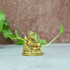 Brass Kuber Idol Small size (2.5 Inch) Kubera Statue Murti for Vastu Puja room Lord Kuberudu Sitting for Home Pooja Mandir