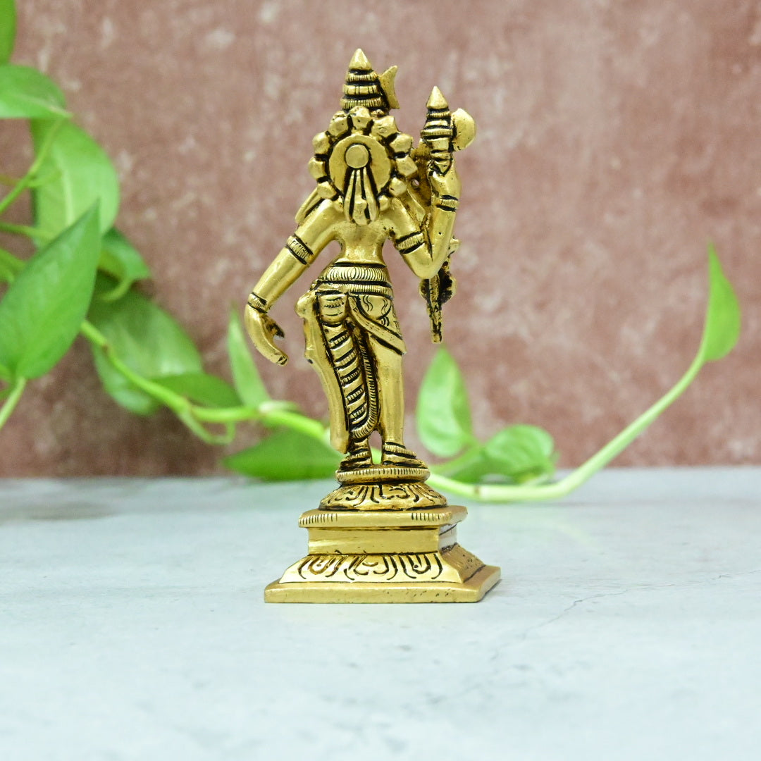 Handmade Brass Arthanareeswarar Idol, Half Shivan Half Parvati Hindu God Ardhanarishwara brass siva Statue Lord Shiva