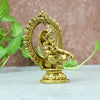 Brass Ayyappa Statue Small Size (5.5 Inch) Lord Ayyappan Idol Sabarimala Ayappa Swamy Pooja Murti Puja Home