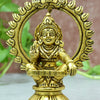 Brass Ayyappa Statue Small Size (5.5 Inch) Lord Ayyappan Idol Sabarimala Ayappa Swamy Pooja Murti Puja Home