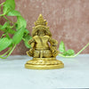 Brass kuber murti lord kubera idol statue (4.5") small size for vastu home decor shop pooja money wealth