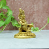 Brass kuber murti lord kubera idol statue (4.5") small size for vastu home decor shop pooja money wealth