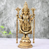 Brass Tirupati Balaji Idol Big size (11 Inch) Lord Venkateshwara Swamy Standing Statue Murti for pooja home decor