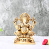 Brass Ganesha Murti Big Size for Pooja Home Decor (7 Inch) Lord Ganesh murti Asta Ganapati Statue Hand made