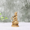 Brass Lord Krishna Idol Small size (4.5 Inch) Krishna Statue Murti sitting on Sanku for Pooja Home Decor Puja room