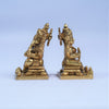 Ganesha and Lakshmi Brass Idols for Puja (3 Inch) Lakshmi ganesh murti for Diwali