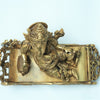 Ganesh showpiece gift (7.5 inch, 4.5 Kg) Brass ganesh murti resting on couch reclining for home business office