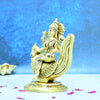 Gayatri devi idol brass small size (6 Inch) Gayatri mata murti sitting on swan for Puja Home decor