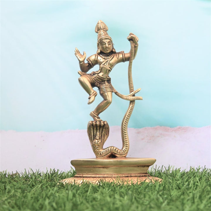 Vishnu murthi brass statue (6.5 Inch) vishnu idol for pooja home decor puja  standing murthy