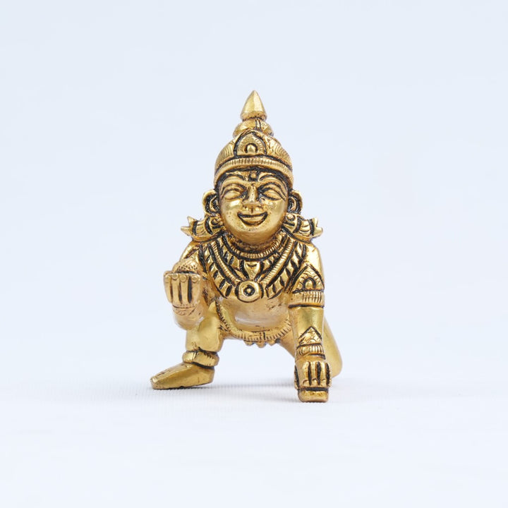 Laddu gopal brass idol (2 Inch) Brass Laddu gopal murti small size for home temple puja mandir