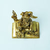 Lord Shiva Idol small for desk (4 Inch, 600 Grams) Brass Shiva god Statue sitting for pooja room