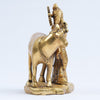 Radha krishna showpiece gift (6 inch, 1.7 kg) Brass radha krishna murti with cow statue idol for Home