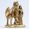 Radha krishna showpiece gift (6 inch, 1.7 kg) Brass radha krishna murti with cow statue idol for Home